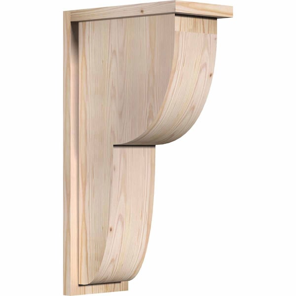 Ekena Millwork Crestline Smooth Corbel w/Backplate, Douglas Fir, 7 1/2"W x 14"D x 26"H COR08X14X26CRE01SDF - main